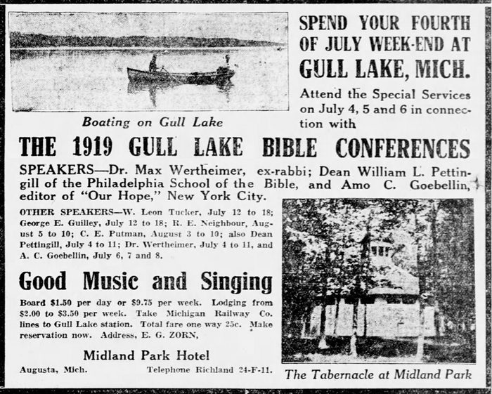 Gull Lake Ministries (Gull Lake Bible Conference) - Jun 21 1919 (newer photo)